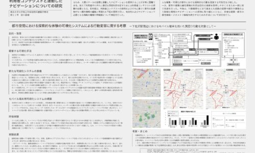 大規模建築・都市における利用者コンテクストと連動したナビゲーションについての研究 (Naoki Tagawa)
